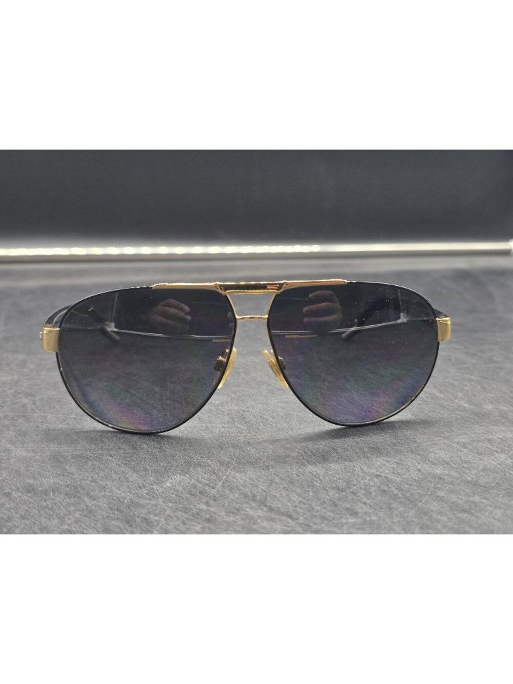 Dolce & Gabbana Sunglasses Mens Gold black Aviator Gradient DG2099 Italy